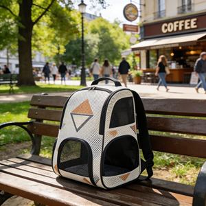 <span class=keywords><strong>Mochila</strong></span> Ligera para Mascotas al <span class=keywords><strong>Mejor</strong></span> Precio, Diseño Transpirable, <span class=keywords><strong>Mochila</strong></span> de Punto 3D para Viajes con Mascotas Pequeñas - Product Image 3