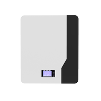 Batterie LiFePO4 48V 51.2V 100Ah 5.12kWh murale pour stockage d'énergie solaire domestique avec écran LCD, plus de 6000 cycles, BMS intégré