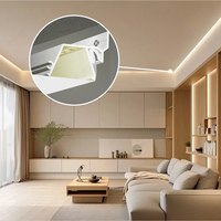 Décoration murale PVC Stretch Tissu Plafond Mur LED Bande Profilé Lumineux pour Plafond Stretch Plafond Aluminium Profilé H Cadres