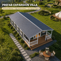 Maison conteneur extensible de 40 pieds, villa modulaire préfabriquée de luxe, structure en acier, mini-maison pliable pour les centres de villégiature et l'habitation résidentielle