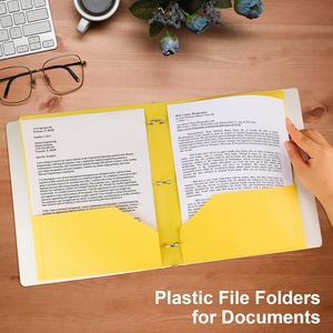 Nhựa <span class=keywords><strong>3</strong></span>-Ring chất kết dính với túi, kinh doanh Nhựa Chủ màu A4 thư mục cho văn phòng trường kinh doanh Tủ hồ sơ hoàn thiện. - Product Image 4