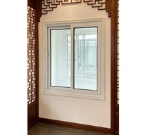 Ventana Corredera de PVC de Alta Eficiencia Energética con Vidrio Transparente y Diseño de Deslizamiento Horizontal