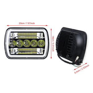 5x7 7x6 Zoll LED-Scheinwerfer mit Fern-/Abblendlicht für Jeep Cherokee XJ Wrangler YJ Ford Chevy GMC Toyota Nissan Dodge - Product Image 3