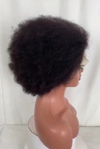 Pelucas Cortas de Cabello Humano <span class=keywords><strong>Afro</strong></span> Rizado con Doble Trama de 13*4 - Product Image 4