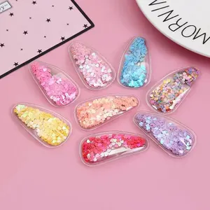 Quicksand BB Clips PVC Glitter Hairpins For Women Children DIY Clamps Popular Barrette Fashion Hair Accessories