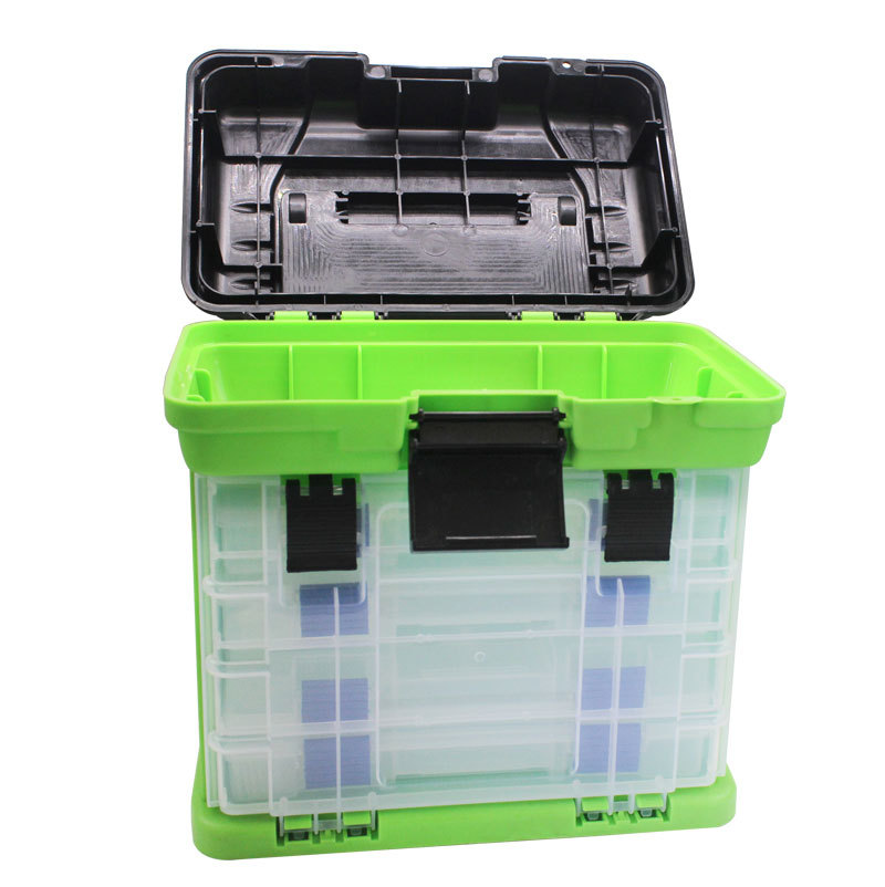 Мульти-функциональные 4 слоя большой пластиковый большой рыболовные снасти приманки ящики для хранения аксессуары для ванной комнаты с ручкой