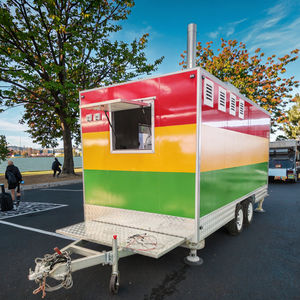 Système de capot de camion alimentaire avec suppression des incendies plage couleur <span class=keywords><strong>arc</strong></span>-<span class=keywords><strong>en</strong></span>-<span class=keywords><strong>ciel</strong></span> remorque alimentaire chariot avec roues - Product Image 4