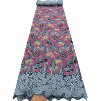 Tissu en dentelle suisse de haute qualité NI.AI, voile de coton multicolore, nouveau design, dentelle de coton nigériane pour mariage