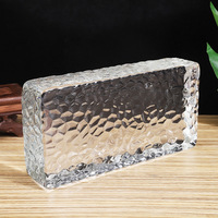 Barre de verre en cristal taillé de précision, forme carrée, pour cloison décorative, longue barre de verre en forme de brique