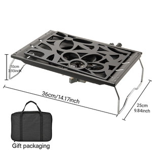 Tavolo Pieghevole IGT per Campeggio all'Aperto con <span class=keywords><strong>Fornello</strong></span> <span class=keywords><strong>a</strong></span> <span class=keywords><strong>Gas</strong></span> Incorporato Antivento ad Alta Potenza, <span class=keywords><strong>Fornello</strong></span> Portatile <span class=keywords><strong>da</strong></span> Viaggio per BBQ e Picnic - Product Image 5