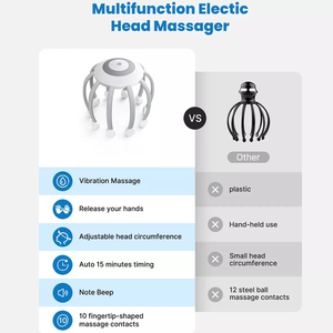 Massaggiatore Elettrico a Forma di Polpo per Testa e Cuoio Capelluto con Bluetooth, Prodotto Antistress 2026 - Product Image 3