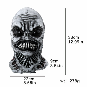 2025 Halloween transfronterizo nuevo estilo Scary Frogman Weird máscara de vestir de látex de cubierta completa - Product Image 6