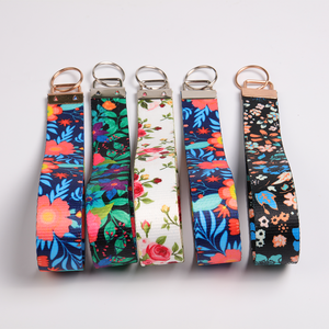 Biểu Tượng Tùy Chỉnh <span class=keywords><strong>Polyester</strong></span> Ngắn Dây Đeo Cổ Tay Móc Chìa Khóa Dây Buộc Vòng Ngắn Dây Buộc Với In Ấn Logo - Product Image 4