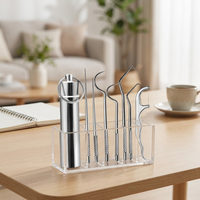 Ensemble de cure-dents en métal réutilisables portables HUFA avec support en acier inoxydable pour une utilisation de poche