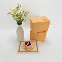 Cajas de Papel Kraft Personalizadas al por Mayor con Asa, Empaque para Panadería, Pasteles, Pan, Pastel de Queso y Postres