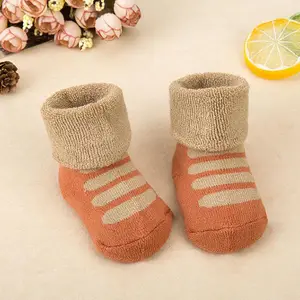 儿童袜子男童女童婴儿纯棉羊毛袜子婴儿加厚保暖袜子