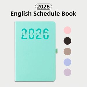 Agenda hebdomadaire haut de gamme A5 en cuir PU, non daté, pour la vente en gros, avec reliure rigide, journal personnalisable, édition 2026 - Product Image 2