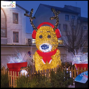 Décoration de Noël extérieure, motif en forme d'ours lumineux à LED pour la fête de la Saint-Valentin - Product Image 6