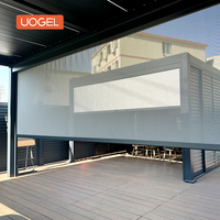 UOGEL-Persianas enrollables motorizadas con cremallera o cortinas con cremallera de protección solar
