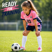 Ensemble de maillots de football personnalisés pour enfants, vert menthe, rayures blanches sur la poitrine, respirant, 100% polyester, séchage rapide, extensible dans quatre directions