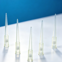 Embouts de pipette microscopique en plastique jaune jetables pour laboratoire 1000μL/200μL/10μL