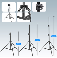 Kit d'éclairage de studio avec deux softbox, lampe LED à 3 températures de couleur, éclairage photo continu 50x70 pour la prise de vue vidéo