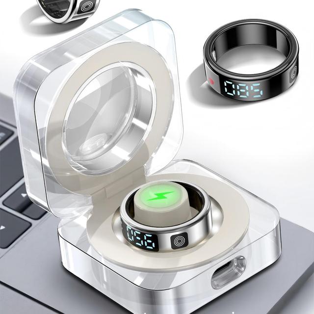 SR08 Smart Ring 2025 Multi Functional Display Screen Sport Fitness Heart Rate IP68 Waterproof Health Smart Ring for Men