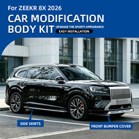Vente en gros pour 2026 ZEEKR 8X Spoiler avant, séparateur de pare-chocs, kit carrosserie ABS, protection inférieure de pare-chocs, accessoires de tuning