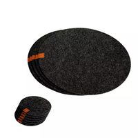 Ensemble de tapis de table à manger rond écologique napperon en feutre de style européen pour salle à manger