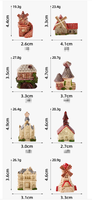 Figurine de maison de village miniature 3D, modèle architectural, bâtiment de collection, moulin à vent, église, chalet, objet de collection féerique pour présentation