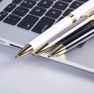 Custom PS-20250902-13 Business Classic Metal Ballpoint <b>Pen</b> with <b>Multi</b>-<b>Colored</b> Ink in Black Gold White for Business Corporate Use - Product Image 5