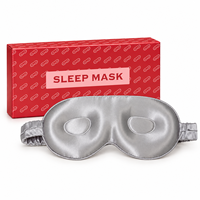 Masque de sommeil en soie de mûrier en gros, masque oculaire 3D personnalisé avec logo couleur pour boutique, cadeau, vente en gros