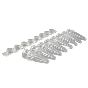 Consommables de laboratoire : Lot de 8 tubes PCR de 0,1 et 0,2 ml avec capuchon plat et convexe, en polypropylène transparent de qualité médicale - Product Image 4