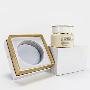 Tùy Chỉnh Nhãn Hiệu Riêng Mỹ Phẩm Container Nắp Màu Trắng 50G Cơ Thể Dưỡng Da Bơ Sang Trọng Thủy Tinh Mỹ Phẩm Lọ Có Nắp Đậy Và Hộp - Product Image 2