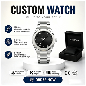 นาฬิกาข้อมือผู้ชายสุดหรู OEM ผลิตจำนวนมากจากโรงงาน ยี่ห้อ Silver Label ตัวเรือนไทเทเนียม โลหะผสม - Product Image 1