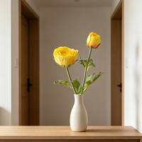Promotion : Fleur de lotus artificielle, plantes artificielles réalistes et durables pour Pâques, la remise des diplômes, la décoration de la maison, la Saint-Valentin, le jardin