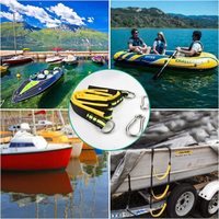 Échelle de corde pliable à 4 marches pour bateau Échelle d'embarquement portable pour l'escalade Bateau gonflable Kayak Bateau à moteur Canoë-kayak