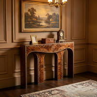 Mesa Consola de Lujo Moderna, Mesa de Entrada Arqueada Artística, Mesa Auxiliar para Pasillo, Ideal para Villas, Lobbies de Hoteles y Proyectos de Mansiones