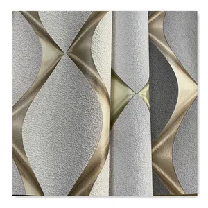 Trang trí nội thất Vinyl wallcovering nhung tường giấy cuộn hiện đại 5D bọt hình nền nhung 3D hình nền cho TV nền