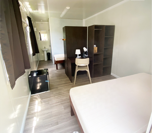 BOX SPACE Conteneur plat préfabriqué, <span class=keywords><strong>maison</strong></span> modulaire pour usage hôtelier, 3 chambres, design industriel, certifié CE, durée de vie de 15 à 20 ans - Product Image 6