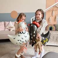 Globos de Helio de Animales de Dibujos Animados Feiyue al por Mayor, Globos de Gallo y Pollo de Pie para Fiestas de Cumpleaños Infantiles