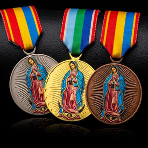 Ensemble de médailles Miraculeuses de l'Immaculée Conception en argent, or et bronze avec ruban de prière, récompense religieuse 1830 - Product Image 2