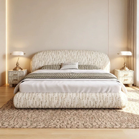 Base de Cama King-Size Moderna y Minimalista con Espacio de Almacenamiento, Estructura Duradera de Roble Importado, Estilo Simple y Lujoso para Hotel