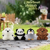 Porte-clés en peluche mignon chiot cochon, design dessin animé, petit cadeau, décoration pour sac à dos d'étudiant, vente en gros, porte-clés animal doux, cadeau en vrac