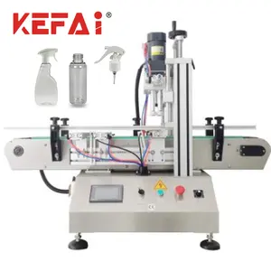 KEFAI Tabletop Auto Plástico Rodada Gatilho Spray Garrafa Tampando Máquina Garrafa Cap Screw Capper