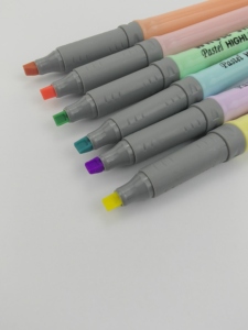 Ensemble de marqueurs de surligneur à séchage rapide pointe de pinceau plat encre permanente Logo personnalisé 6 couleurs matière plastique - Product Image 2