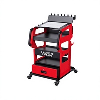 Chariot d'atelier robuste TWT100 en acier à haute teneur en carbone à 5 niveaux, pour outils de réparation automobile, diagnostic et scanner d'ordinateur portable
