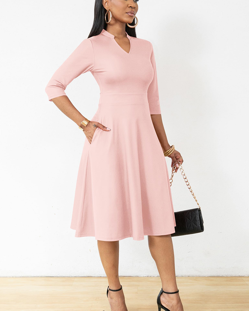 Chic Styles and Comfort in knee length work dresses for Trendy Women