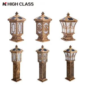 HIGH CLASS Wholesale Classical Modern ABS Waterproof Outdoor Garden LED Solar Pillar Light