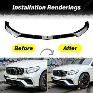 สำหรับ GLC-Class GLC63 AMG X253 รุ่นก่อนปรับโฉม ปี 2016 2017 2018 2019 ชุดแต่งสปอยเลอร์กันชนหน้ารถยนต์ - Product Image 2